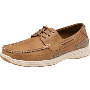 Vostey Men's Loafers & Slip-ons 3-Eye Boat Shoes Men Comfortable Casual Loafers for Men (10.5)