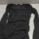 Women's Going Out Bodycon Long Sleeve Round Neck Ruched Party Club Mini Dresses, Size: Large