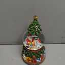 Musical Snow Globe Christmas Tree Lantern Lighted Santa's and Snowman, Christmas Snow Water Lantern Glittering Home Decoration and Gift, Battery & USB Powered