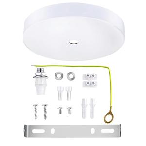 Arturesthome 5.9" White Ceiling Plate Light Kit Rewind Single Hole with Hardware,Ceiling Canopy for Pendant Lighting or Chandelier,Easier to Install Than Standard Canopies