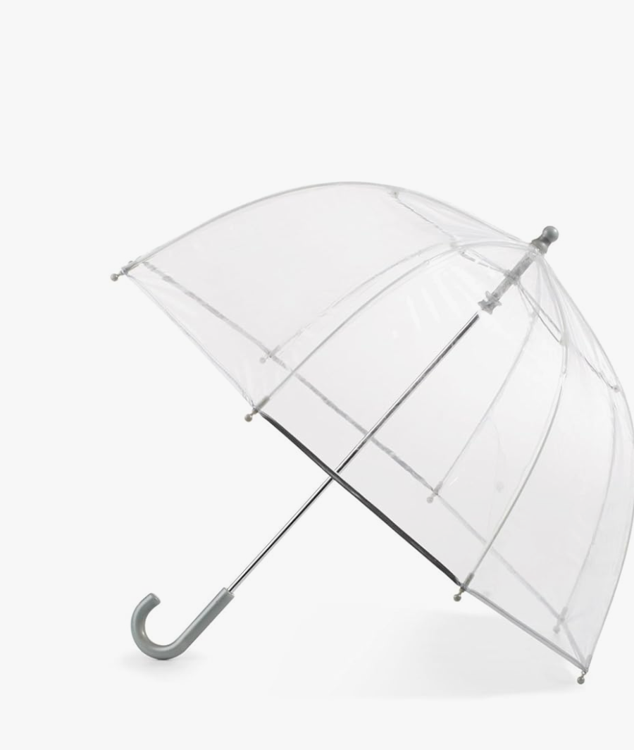 totes Kids Clear Bubble Umbrella with Dome Canopy, Lightweight Design, Wind and Rain Protection Umbrella, Clear, Kids - 38" Canopy