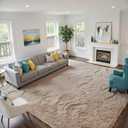 yongyangjuxin Fluffy Rug Shag Area Rug, Beige 8x10 Area Rugs for Living Room, Large Shag Area Rugs for Bedroom Kids Room Home Decor, Upgrade Anti-Skid Rectangular Fuzzy Rugs
