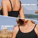 Century Star Maternity Swimsuit One Piece Bathing Suit for Women Pregnancy Swim Ribbed Ruched Modest Swimwear Beach Wear (Black, L)