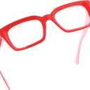 Eyekepper Ladies Reading Glasses - Oversized Square Design Readers for Women Red