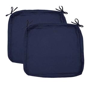Sigmat Outdoor Seat Cushion Cover Water Repellent Square Chair Cushion Cover-Only Cover Navy 20"x20"x2"(3 Covers)