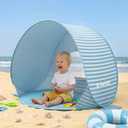 Gorich Pop Up Baby Beach Tent with UPF50+ UV Protection, Portable Toddler Sun Shelter with Mesh Ventilation, Lightweight & Foldable Play Shade Tent for Beach, Park & Backyard, Large