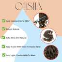 CAISHA Hairpiece Hair Wrap Heat-resistant Synthetic Fibres Curly Messy Updo Brown HW9