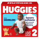 Huggies Little Snugglers Diapers Size 2, 64 Count Blowout Protection, Leakproof Protection, Luxury Softness, FastAbsorb System, Hypoallergenic, Fragrance Free, pack of 3