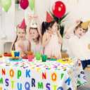3Pcs Alphabet Plastic Tablecloth, 54 x 108 Inch Educational ABC Alphabet Party Table Cover for Early Learning, Boys and Girls Birthday Party Supplies