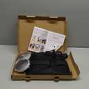 QWR Reinforced Cat Screen Door,Fits Door Opening Size 32''x 80'',Thickened Cat Proof Screen Door with Zipper Closure for Living Room,Kitchen,Bedroom (U-Type,Black)