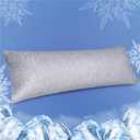 Fittia Body Cooling Pillow Cases for Hot Sleepers, 20x54 Inches, Breathable Body Cooling Pillow Covers with Hidden Zipper, Both Sides Q-Max>0.45, Ideal for Night Sweats, Grey