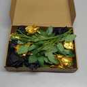 24 Pcs Black,Glod Rose Artificial Flowers with Long Stem Real Touch Silk Roses Bulk for Wedding, Party, Table Centerpieces Bouquet, Bridal, Home Decor