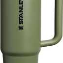 STANLEY Quencher ProTour Flip Straw Tumbler with Leakproof Lid | Built-In Straw & Handle | Cupholder Compatible for Travel | Insulated Stainless Steel Cup | BPA-Free (30 Ounces, Dried Pine VRT)