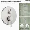10" High-Pressure Rainfall Shower System with Handheld Spray, Wall Mount Bathroom Shower Faucet Set with Tub Spout (Brushed Nickel)