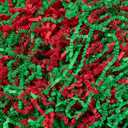 Mefleet 1 LB Crinkle Cut Paper Shred Filler Green & Red Crinkle Shredded Paper for Gift Box - Gift Basket Bag Filler - Grass Cushion Stuffing for Christmas Holiday Packaging Wrapping