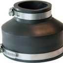 Fernco P1056-42 Flexible PVC Reducing Coupling, Connects 4" Pipe to 2"