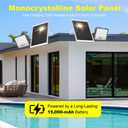 TINSUM Solar Lights Outdoor, 4200LM Solar Flood Lights with Remote Control IP67 Waterproof, Dusk to Dawn Security Lighting for Backyard, Shed, Barn, Porch, Wall (2 Pack), 6500K light 2pcs