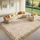 Garvee ; machine washable area rug, brown,8x10