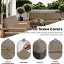 4Pcs Outdoor Cushion Covers Patio Cushion Covers Stretch Cushion Covers for Outdoor Furniture Replacement Washable Reusable Furniture Protector(Khaki)