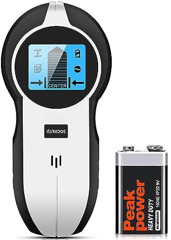 Stud Finder Wall Scanner 5 in 1 Upgraded Electronic Wall Scanner with Battery for Wood Metal and AC Wire Detection,HD LCD Display and Audio Alarm, Blue