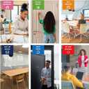Office Door Signs 6 Options Do Not Disturb, Please Knock, In A Meeting, Out Of Office, Working Remotely Back Soon Privacy Door Slider Sign For Meeting & Conference Room Black, Small Signage