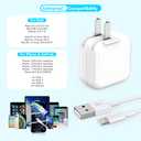 [3 Pack] iPad Charger, iPhone Charger MFi Certified Long Lightning Cable 10 Foot Lightning Charging Cord with 12W Wall Foldable Block Portable Travel Plug Charging for iPad/iPadMini/iPadAir, iPhone