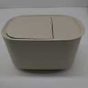 Zuutii Rice Storage Container,Food Container, Dry Food Storage, Pet Food Dispenser, 6.9Qt/11lbs Large Storage Bin with Lid,Silicone Ring & Moisture Proof,for Grain Cereal Soybean Corn,Light Cream