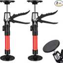 2Pack Adjustable Support Pole (Retractable from 12" to 24"), Cabinet Jacks for Installing Cabinets, Steel 3rd Hand Support System, Support Rod for Jacks Cargo Bars Drywalls, Supports up to 180 lbs