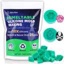 JDiction Remeltable Silicone Mold Making Kit, 35X Reusable Silicone for Mold Making, No Mix, NonToxic, Odorless Silicone Rubber for Resin, Epoxy, Picky Pad, Plaster, Soap, Candle, Small Crafts16oz