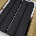 UMIACOUSTICS 4 PCS Acoustic Panels with Hanging Bracket, 2 Thick Fiberglass Sound Proof Panels Removable for Studios, Office, Home Theater Ceiling or Wall- Black