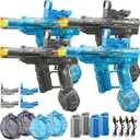 Electric Water Gun 4 Pack for Adults & Kids, Rechargeable Automatic Water Blaster with LED Lights, Long Range Powerful Squirt Gun, Leak-Proof Large Capacity, Summer Outdoor Pool Beach Toys