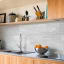 STICKGOO Subway Tile Peel and Stick Backsplash, Glossy Light Brown PVC Self Adhesive Tile Backsplash, Stick on Tile for Kitchen and Bathroom(10 Sheets)