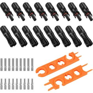 16 PCS 8AWG Solar Connectors with Spanners, 8 Pair Solar Panel Connectors Male/Female (8 Pairs 8AWG Solar Connectors)