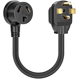 Dryer Outlet Adapter, Dryer Plug Cord Nema 14-30P Male to 10-30R Female, 3 Prong to 4 Prong Dryer Plug Converter
