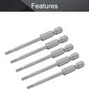 2 x Utoolmart H2.5 Magnetic Hex Head Screwdriver Bits, 1/4 Inch Hex Shank 65mm Length S2 Power Tools 10Pcs
