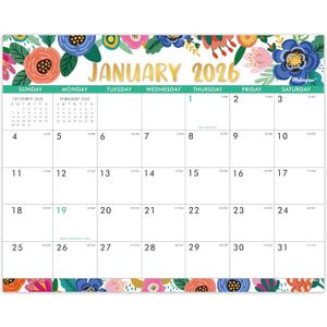 2 x Magnetic Calendar for Fridge - Magnetic Calendar 2026, Jan.2026 - Dec.2026, 8"  10", 2026 Calendar, Tear-off Pad, Blocks with Julian Dates - Floral