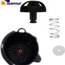 2-Pack Coffee Replacement Brew Basket Spring Loaded Stopper Kits Fits For Mr. Coffee Black and Decker Hamilton coffee maker parts, Parts Number 990117900 990237500 Coffee Machine Accessory