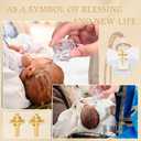 30 Set Holy Water Bottles Baptism Favors for Guest 8ml Mini Catholic Christian Holy Water Container with Cross Pin and Ribbon for Church Baptism Communion Christian Gift(White,Square)