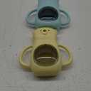 Pouch Holder No Squeeze, 2 Pack Self-Feed Baby Pouch Holder, BPA Free Adjusting Fits Most Sizes Baby Food Yogurt Applesauce Pouches, Juice Box Holder No Spill, Handle Easy to Grip (Yellow+Blue)