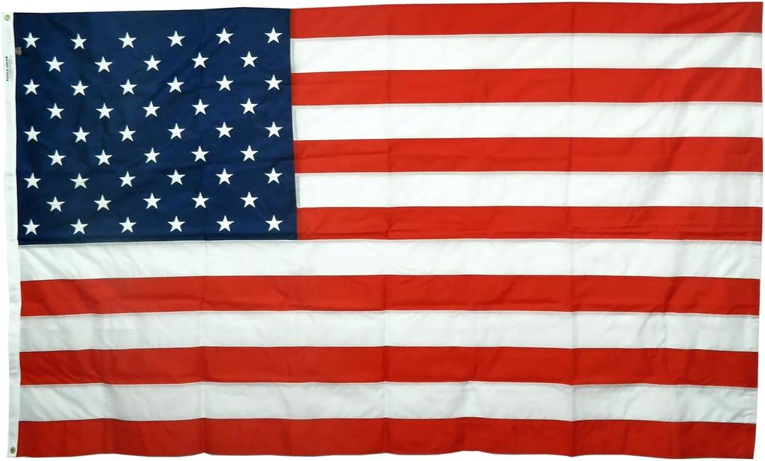 3x5' Battle-Tough US Flag, Durable All-Weather Nylon American Flag, Sewn Stripes and Embroidered Stars for Outside, Made in USA by Gettysburg Flag Works