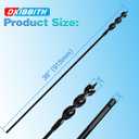 Flexible Installer Drill Bit for Pulling Wires Through Walls Ceilings and Sidewalks,36-Inch Long, 3/4-Inch Auger with a Fish Eye Hole and Screw Point, 1/4" 3-Flat Anti-Slip Shank