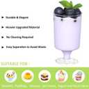 Eupako 4 fl.oz Mini Dessert Cups With Spoons - Clear Plastic Parfait Cups, Round Small Cup for Appetizers, Puddings, Mousse, Fruit - Pack of 50
