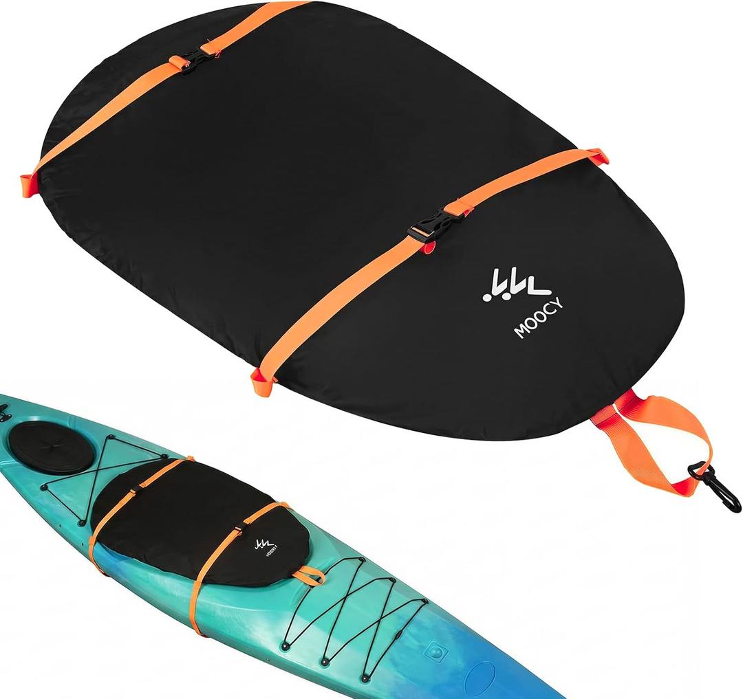 Archerest 2 Pack Universal Blocking Kayak Cockpit Cover, 42 x 22 Inch Adjustable Waterproof Seal Cockpit Protector for Transport, Indoor Outdoor Storage Keep Hatch Hole Seat Clean, M