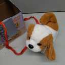 KSABVAIA Plush Saint Bernard Toy Puppy Electronic Interactive Dog - Walking, Barking, Tail Wagging, Stretching Companion Animal for Kids Toddlers