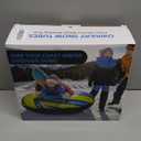 Qwakay Snow Tube for Sledding Heavy Duty - Snow Sled for Kids and Adult - Large Inflatable Sleds Snow Tubes with Towable Rope - Inner Tube Snow Sledding for Winter Outdoor Sport Fun, Size 47In-1P