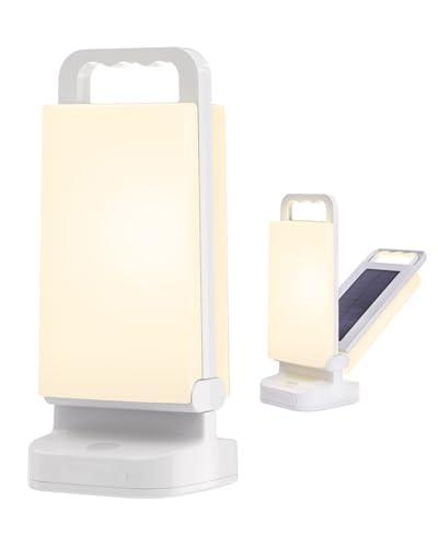 Solar Camping Lantern, Rechargeable Battery Powered Camping Light 6000mAh Up to 80HRS Lasting, Dimmable Night Lamp, Survival gear for Emergency, Power Outages, Outdoor, Indoor