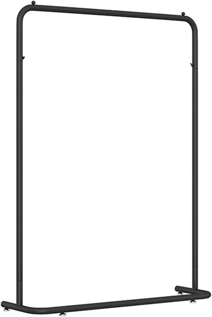 Garment Rack Modern Freestanding Clothes Hanging Rail, U-Shaped Base Clothing Rack, Metal Clothing Display Stand, Space Saving Coat Rack for Bedrooms and Boutiques(Size:100X40X160CM,Color:Black)