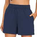 Easy Essentials Men's/Women's Shorts L 100% Cotton Blue