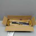 Wedding Sign Holder,Adjustable Welcome to Our Wedding Sign Holder Stand,Gold Easel Stand for Sign,W/Design Bundle & Leather Sign Hanging Straps,for Party,Wedding,Baby Shower,Graduation (Gold 4.2ft OR 5.7ft)