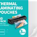 Binditek 50 Pack 3 Mil Thermal Laminating Pouches, 9x11.5 Inches Laminating Sheets, for Letter Size, Ultra Clear, Glossy, Hold 8.5x11 Inches, Heat Seal, School Office Supplies